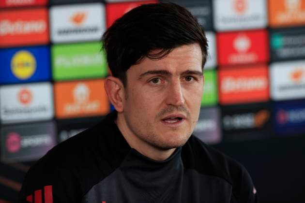 Manchester United, ManU 22 01 2025. press conference, PK, Pressekonferenz Harry Maguire (5) of Manchester United during the press conference for Manchester United at Carrington, Manchester, United Kingdom on 22 January 2025. Manchester Carrington United Kingdom Editorial use only , Copyright: xConorxMolloyx PSI-21306-0027