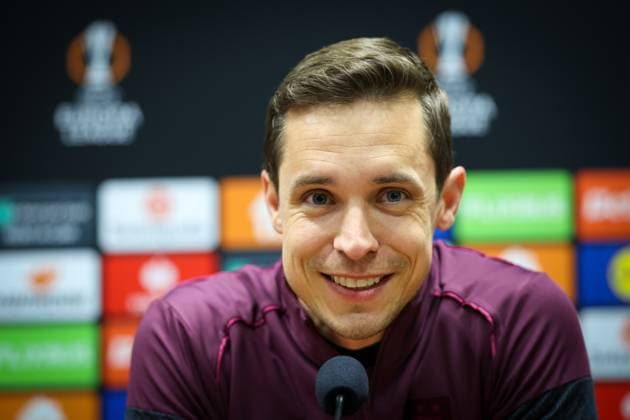 Anderlecht s head coach David Hubert pictured during a press conference, PK, Pressekonferenz of Belgian soccer team RSC Anderlecht, Wednesday 22 January 2025 in Plzen, Czech Republic. Tomorrow, Anderlecht will play Czech Viktoria Plzen on day 7 8 of the group stage of the UEFA Europa League tournament. VIRGINIExLEFOUR  x110920898x