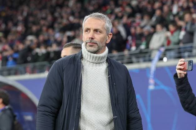 22.01.2025, xtgx, Fussball, UEFA Champions League, RB Leipzig - Sporting Lissabon emspor, v.l. Marco Rose (Leipzig, Trainer) (DFL DFB REGULATIONS PROHIBIT ANY USE OF PHOTOGRAPHS as IMAGE SEQUENCES and or QUASI-VIDEO) Leipzig