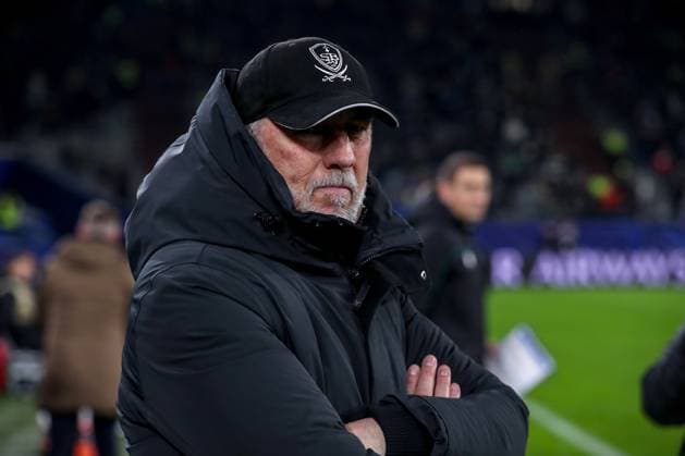 22.01.2025, Fußball, UEFA Champions League, Schachtar Donezk - Stade Brestois 29, Arena AufSchalke Gelsenkirchen, 7. Spieltag Saison 2024 2025: Cheftrainer Eric Roy (Trainer Stade Brest) Nordrhein-Westfalen Deutschland