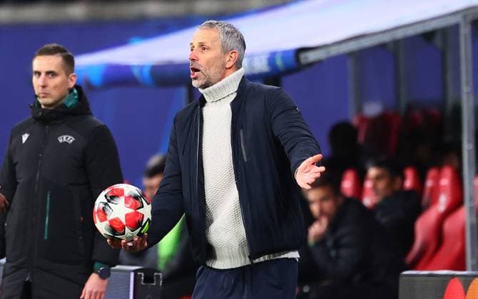 RB Leipzig - Sporting Lissabon Champions League Leipzig, 22.01.2025, Red Bull Arena, Fußball, UEFA Champions League, Spieltag 7 , RB Leipzig vs. Sporting CP Lissabon , Im Bild: Trainer Marco Rose (RB Leipzig) , Nur zur redaktionellen Nutzung. Only editorial use. , UEFA regulations prohibit any use of photographs as image sequences and or quasi-video. ,