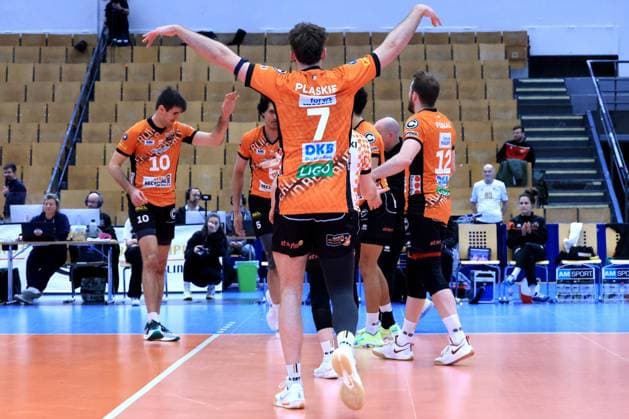 DEU, DVV, 1.VBL, BR Volleys vs. VC Olympia Berlin, 22.01.2025, Sportforum, Berlin, DEU, DVV, 1.VBL, BR Volleys vs. VC Olympia Berlin, im Bild BR Volleys-Spielerkreis, Simon Plaskie (BR Volleys 7) Foto: Juergen Engler nordphoto GmbH