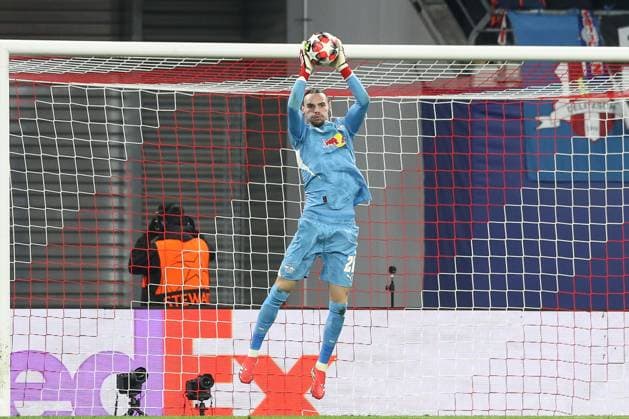22.01.2025, xtgx, Fussball, UEFA Champions League, RB Leipzig - Sporting Lissabon emspor, v.l. Maarten Vandevoort (Leipzig, 26) Parade, haelt den Ball, faengt den Ball, pariert (DFL DFB REGULATIONS PROHIBIT ANY USE OF PHOTOGRAPHS as IMAGE SEQUENCES and or QUASI-VIDEO) Leipzig