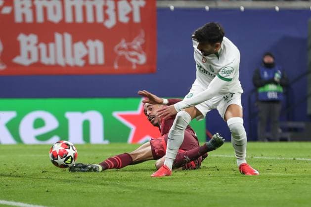 22.01.2025, xtgx, Fussball, UEFA Champions League, RB Leipzig - Sporting Lissabon emspor, v.l. Tor zum 2:1 durch Yussuf Poulsen (Leipzig, 9) (DFL DFB REGULATIONS PROHIBIT ANY USE OF PHOTOGRAPHS as IMAGE SEQUENCES and or QUASI-VIDEO) Leipzig