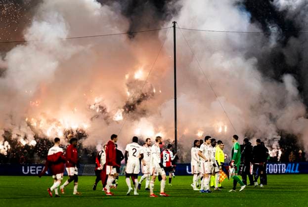 Atmosphere in the stadium during the match Feyenoord - Bayern Munchen at the Stadium De Kuip for the UEFA Champions League - League Phase - Matchday 7 season 2024-2025 in ROTTERDAM, Netherlands on 22 january 2025, (photo by Marcel van Dorst EYE4images DeFodi Images) Defodi-746_209836