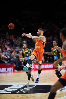 BKT Eurocup regular Season Round 16 Stefan Jovic of Valencia basket seen in action during the BKT Eurocup regular Season Round 16 between Valencia Basket and Turk Telekom Ankara at Pabellon Fuente de San Luis, (Valencia ). Valencia Pabellon Fuente de San Luis Valencia Spain Copyright: xVicentexVidalx