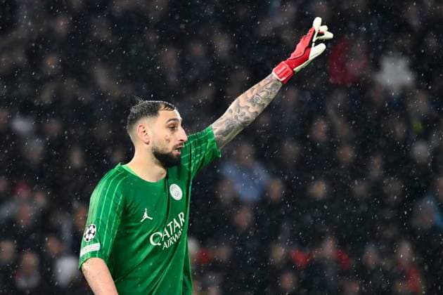 FOOTBALL : PSG vs Manchester City - Ligue des Champions - 22 01 2025 Gianluigi Donnarumma ( 1 - PSG ) during the UEFA Champions League match between Paris Saint Germain and Manchester City at Parc Des Princes on January 22, 2025 in Paris, France. ( Photo by Dante Badano PsnewZ ) - ParisFrance  Copyright: xDantexBadanox