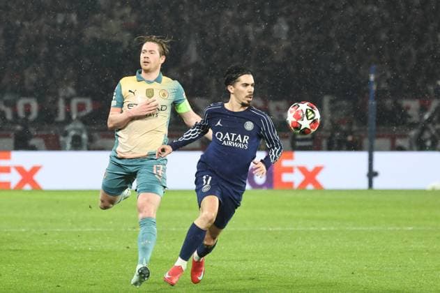 Champions league psg manchester city PHOTOPQR LE PARISIEN LP Fred Dugit ; Paris ; 22 01 2025 ; Sports Parc des Princes, Paris (XVIe), le 22 janvier 2025 Ligue des Champions Psg-Manchester City LP Fred Dugit 17 Vitinha