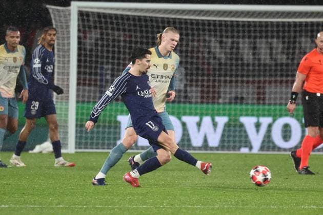 Champions league psg manchester city PHOTOPQR LE PARISIEN LP Fred Dugit ; Paris ; 22 01 2025 ; Sports Parc des Princes, Paris (XVIe), le 22 janvier 2025 Ligue des Champions Psg-Manchester City LP Fred Dugit 17 Vitinha