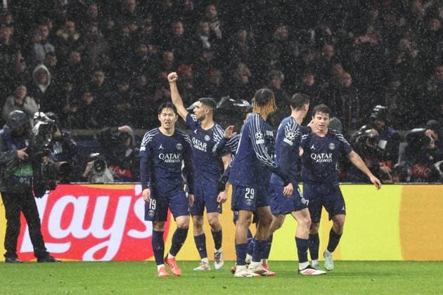Champions league psg manchester city PHOTOPQR LE PARISIEN LP Fred Dugit ; Paris ; 22 01 2025 ; Sports Parc des Princes, Paris (XVIe), le 22 janvier 2025 Ligue des Champions Psg-Manchester City LP Fred Dugit 2 Achraf Hakimi