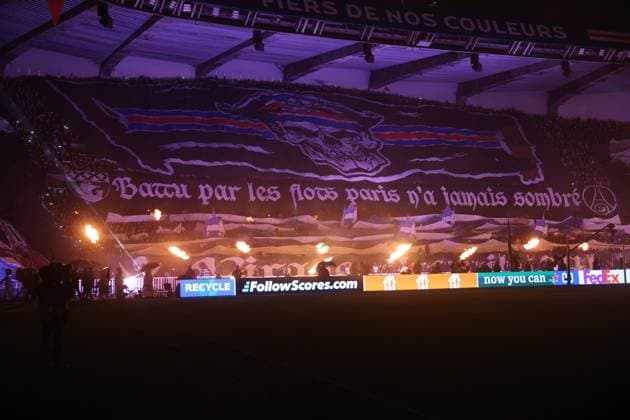 PSG - MANCHESTER CITY PHOTOPQR LE PARISIEN Le Parisien Arnaud Journois ; PARIS ; 22 01 2025 ; FOOTBALL , LIGUE DES CHAMPIONS UEFA , PHASE DE LIGUE , 7E JOURNEE , 22 01 2025 , PARIS , PARC DES PRINCES PARIS SG - MANCHESTER CITY PHOTO LE PARISIEN ARNAUD JOURNOIS Tifo tribunes PSG PARIS France  Copyright: xPHOTOPQR LExPARISIEN MAXPPPxLexParisienx xArnaudxJournoisx 20250122LPA3372 20250122LPA3372