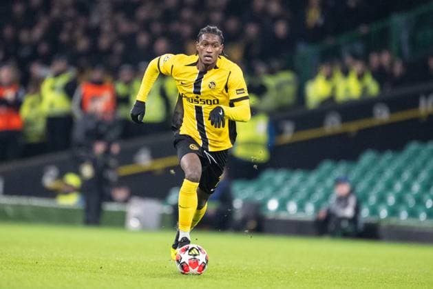 GLASGOW, SCOTLAND - JANUARY 22: Joel Monteiro of Young Boys in action during the UEFA Champions League 2024 25 League Phase MD7 match between Celtic FC and BSC Young Boys at Celtic Park on January 22, 2025 in Glasgow, Scotland. Glasgow Celtic Park Scotland United Kingdom Copyright: xJustPictures.ch RichardxCallisx jp-en-EuSpIm-RMC_1654-20250122