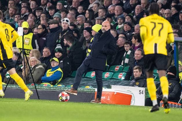 GLASGOW, SCOTLAND - JANUARY 22: head coach Giorgio Contini of Young Boys during the UEFA Champions League 2024 25 League Phase MD7 match between Celtic FC and BSC Young Boys at Celtic Park on January 22, 2025 in Glasgow, Scotland. Glasgow Celtic Park Scotland United Kingdom Copyright: xJustPictures.ch RichardxCallisx jp-en-EuSpIm-RMC_1791-20250122