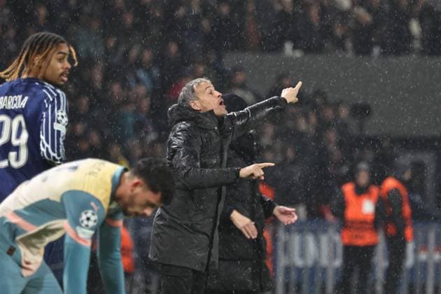 FOOTBALL PSG - MANCHESTER CITY PHOTOPQR LE PARISIEN LP Fred Dugit ; Paris ; 22 01 2025 ; Sports Parc des Princes, Paris (XVIe), le 22 janvier 2025 Ligue des Champions Psg-Manchester City LP Fred Dugit 29 Bradley Barcola