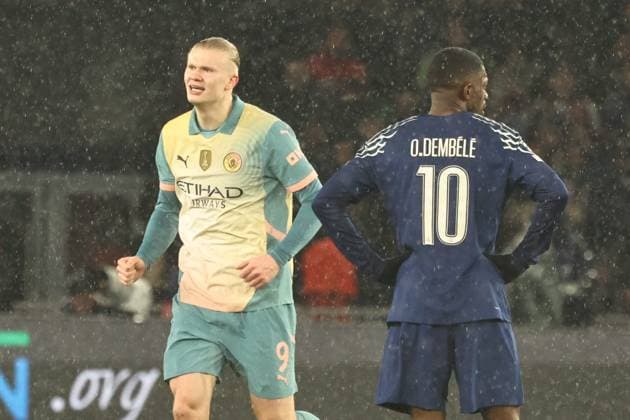 Ligue des Champions Psg - Manchester City PHOTOPQR LE PARISIEN LP Fred Dugit ; Paris ; 22 01 2025 ; Sports Parc des Princes, Paris (XVIe), le 22 janvier 2025 Ligue des Champions Psg-Manchester City LP Fred Dugit 10 Ousmane Dembélé