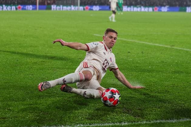 22.01.2025, Fussball, Saison 2024 2025, Champions League, 7. Spieltag, Feyenoord Rotterdam - FC Bayern München, Joshua Kimmich (FC Bayern München) Rotterdam Staion Feijenoord Niederlande xRHR-FOTO TRx Copyright: TimxRehbein RHR-FOTOx RHR-FOTO TR