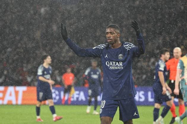 Psg-Manchester City PHOTOPQR LE PARISIEN LP Fred Dugit ; Paris ; 22 01 2025 ; Sports Parc des Princes, Paris (XVIe), le 22 janvier 2025 Ligue des Champions Psg-Manchester City LP Fred Dugit 10 Ousmane Dembélé