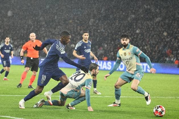 Psg-Manchester City PHOTOPQR LE PARISIEN LP Fred Dugit ; Paris ; 22 01 2025 ; Sports Parc des Princes, Paris (XVIe), le 22 janvier 2025 Ligue des Champions Psg-Manchester City LP Fred Dugit 10 Ousmane Dembélé