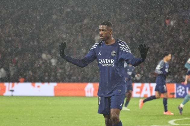 Psg-Manchester City PHOTOPQR LE PARISIEN LP Fred Dugit ; Paris ; 22 01 2025 ; Sports Parc des Princes, Paris (XVIe), le 22 janvier 2025 Ligue des Champions Psg-Manchester City LP Fred Dugit 10 Ousmane Dembélé