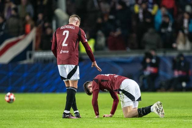 Disappointed Sparta Prague players after lose UEFA Champions league match, AC Sparta Prague - Inter Milan , 22. january 2025, Epet Arena, Prague, Czech republic Copyright: xMICHALxFAJT,ZOSPORTU.SKx FAJ_0449