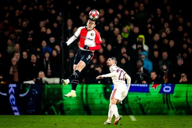 Feyenoord Rotterdam forwarder Ayase Ueda during the match Feyenoord - Bayern Munchen at the Stadium De Kuip for the UEFA Champions League - League Phase - Matchday 7 season 2024-2025 in ROTTERDAM, Netherlands on 22 january 2025, (photo by Marcel van Dorst EYE4images DeFodi Images) Defodi-746_209938