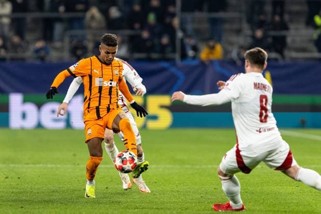 UEFA Champions League: FC Shakhtar Donetsk - Stade Brest; 22.01.2025 Pedrinho (FC Shakhtar Donetsk, 38) UEFA Champions League: FC Shakhtar Donetsk - Stade Brest; Arena AufSchalke, Gelsenkirchen; 22.01.2025 Copyright: xBEAUTIFULxSPORTS Buriakovx
