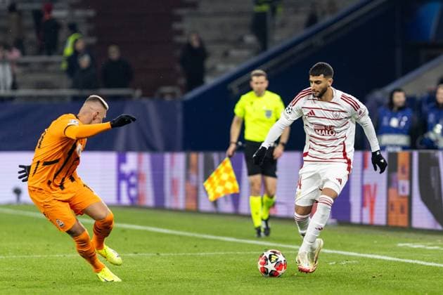 UEFA Champions League: FC Shakhtar Donetsk - Stade Brest; 22.01.2025 Ibrahim Salah (Stade Brest, 34) UEFA Champions League: FC Shakhtar Donetsk - Stade Brest; Arena AufSchalke, Gelsenkirchen; 22.01.2025 Copyright: xBEAUTIFULxSPORTS Buriakovx