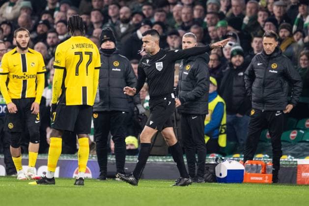 GLASGOW, SCOTLAND - JANUARY 22: referee Rohit Saggi during the UEFA Champions League 2024 25 League Phase MD7 match between Celtic FC and BSC Young Boys at Celtic Park on January 22, 2025 in Glasgow, Scotland. Glasgow Celtic Park Scotland United Kingdom Copyright: xJustPictures.ch RichardxCallisx jp-en-EuSpIm-RMC_2378-20250122