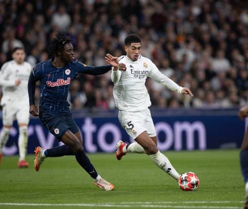 Real Madrid x Salzburg Bellingham (Real Madrid) in action during the game against Salzburg valid for Champions League at the Santiago Bernabeu stadium, in Madrid, today January 22, 2025. Copyright: xx _RR_2261
