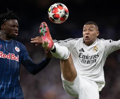 Real Madrid x Salzburg Mbappe (Real Madrid) in action during the game against Salzburg valid for Champions League at the Santiago Bernabeu stadium, in Madrid, today January 22, 2025. Copyright: xx _RR_2367