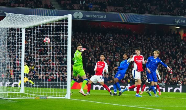 Kai Havertz of Arsenal scores a goal to make it 2-0 Arsenal v Dinamo Zagreb, UEFA Champions League, Group Stage, Football, Emirates Stadium, London, UK - 22 Jan 2025 EDITORIAL USE ONLY No use with unauthorised audio, video, data, fixture lists, club league logos or live services. Online in-match use limited to 120 images, no video emulation. No use in betting, games or single club league player publications.  Copyright: xJavierxGarcia Shutterstockx 15108893ey