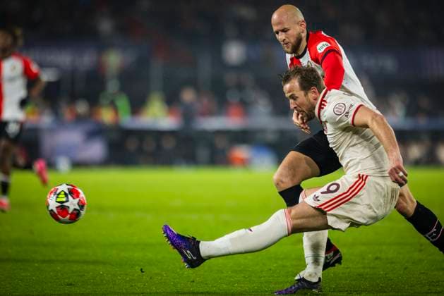 Rotterdam, Netherlands. 22nd Jan 2025. Harry Kane (FCB) Feyenoord Rotterdam - FC Bayern Munich Feyenoord Rotterdam - FC Bayern München UEFA Champions League 22.01.2025