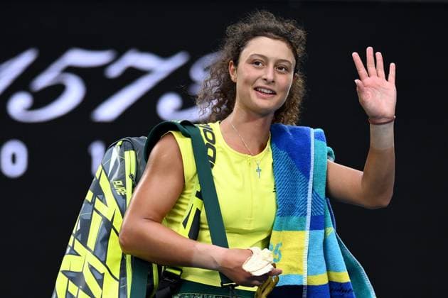 TENNIS AUSTRALIAN OPEN, Tahlia Kokkinis of Australia after her junior girls? singles 1 4 final match against Wakana Sonobe of Japan during the 2025 Australian Open at Melbourne Park in Melbourne, Wednesday, January 22, 2025. ( NO ARCHIVING, EDITORIAL USE ONLY, NO USE IN BOOKS WITHOUT CONSENT MELBOURNE VICTORIA AUSTRALIA  Copyright: xJOELxCARRETTx 20250123166123845162