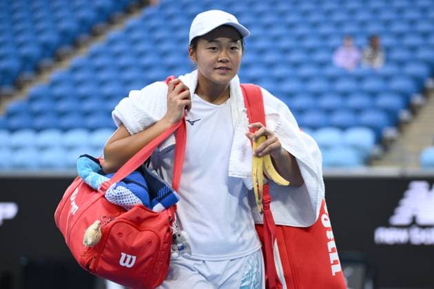 TENNIS AUSTRALIAN OPEN, Wakana Sonobe of Japan after her junior girls? singles 1 4 final match against Tahlia Kokkinis of Australia during the 2025 Australian Open at Melbourne Park in Melbourne, Wednesday, January 22, 2025. ( NO ARCHIVING, EDITORIAL USE ONLY, NO USE IN BOOKS WITHOUT CONSENT MELBOURNE VICTORIA AUSTRALIA  Copyright: xJOELxCARRETTx 20250123193399085929