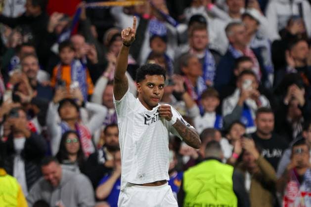 January 22, 2025, Madrid, Spain: Rodrygo Goes, Real Madrid in action during the UEFA Champions League matchday 7 between Real Madrid and Salzburg at the Santiago Bernabeu stadium in Madrid. Final result: Real Madrid 5 - 1 Salzburg Madrid Spain - ZUMAs197 20250122_aaa_s197_248 Copyright: xDavidxCanalesx