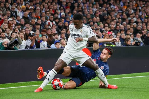 Real Madrid and Salzburg at the Santiago Bernabeu stadium in Madrid Vinicius Jr., Real Madrid in action during the UEFA Champions League matchday 7 between Real Madrid and Salzburg at the Santiago Bernabeu stadium in Madrid. Final result: Real Madrid 5 - 1 Salzburg Madrid Spain Copyright: xDavidxCanalesx xSOPAxImagesx DCUCLREALMADRIDSALZBURGO250122-31