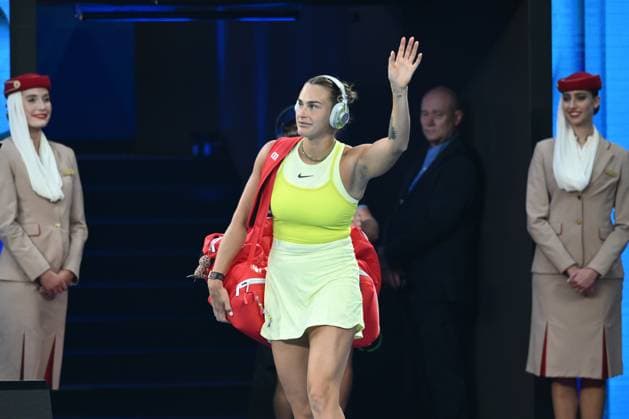 TENNIS AUSTRALIAN OPEN, Aryna Sabalenka of Belarus walks on to the court for her Women?s semifinal match against Paula Badosa of Spain during the 2025 Australian Open at Melbourne Park in Melbourne, Thursday, January 23, 2025. ( NO ARCHIVING, EDITORIAL USE ONLY, NO USE IN BOOKS WITHOUT CONSENT MELBOURNE VICTORIA AUSTRALIA  Copyright: xJOELxCARRETTx 20250123127074055522