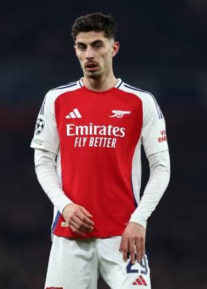 London, England, 22nd January 2025. Arsenal s Kai Havertz during the UEFA Champions League match at the Emirates Stadium, London. Picture credit should read: David Klein Sportimage EDITORIAL USE ONLY. No use with unauthorised audio, video, data, fixture lists, club league logos or live services. Online in-match use limited to 120 images, no video emulation. No use in betting, games or single club league player publications. SPI_094_DK_Arsenal_Zagreb SPI-3614-0093