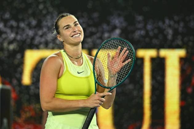 Sport Bilder des Tages Australian Open - Arena Sabalenka Wins Semifinals Arena Sabalenka (RUS) during her semi final round match at the 2025 Australian Open at Melbourne Park in Melbourne, AUSTRALIA, on January 23, 2025. Photo by Corinne Dubreuil ABACAPRESS.COM Melbourne Australia  Copyright: xDubreuilxCorinne ABACAx