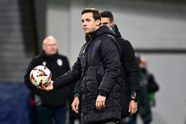 Viktoria Plzen v RSC Anderlecht - UEFA Europa League PLZEN, CZECH REPUBLIC - JANUARY 23 : Hubert David head coach of RSC Anderlecht during the UEFA Europa League 2024 25 League Phase MD7 match between Viktoria Plzen and RSC Anderlecht on January 23, 2025 in Plzen, Czech Republic, 23 01 2025 Plzen Czech Republic  Copyright: xPeterxDexVoechtx