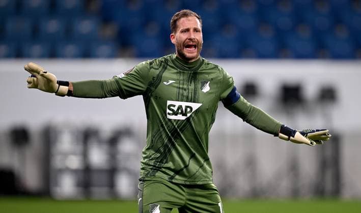 FUSSBALL EUROPA LEAGUE SAISON 2024 2025 Vorrunde 7. Spieltag TSG 1899 Hoffenheim - Tottenham Hotspur 23.01.2025 Torwart Oliver Baumann (TSG 1899 Hoffenheim)