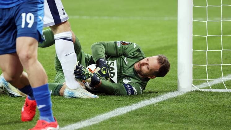 23.01.25 TSG 1899 Hoffenheim - Tottenham Hotspurs Deutschland, Sinsheim, 23.01.2025, Fussball, UEFA Europa League, TSG 1899 Hoffenheim - Tottenham Hotspurs: Oliver Baumann (TSG 1899 Hoffenheim).