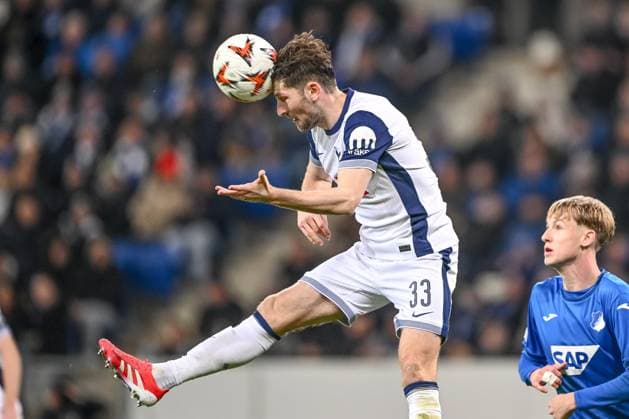 Ben Davies (Tottenham Hotspur) controls the Ball during the UEFA Europa League 2024 25 League Phase MD7 match between TSG 1899 Hoffenheim v Tottenham Hotspur at PreZero Arena on January 23, 2025 in Hoffenheim, Germany. (Photo by Harry Langer DeFodi Images) Defodi-541_TSGTOT20250123_68