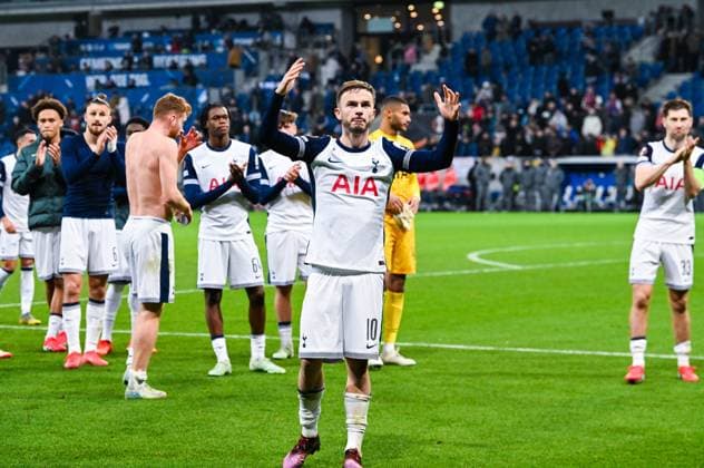 James Maddison (Tottenham Hotspur) celebrates the win after the UEFA Europa League 2024 25 League Phase MD7 match between TSG 1899 Hoffenheim v Tottenham Hotspur at PreZero Arena on January 23, 2025 in Hoffenheim, Germany. (Photo by Silas Schueller DeFodi Images) Defodi-738_738_HOFTOT_20250123_211