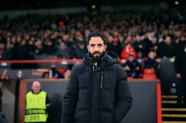 Manchester United, ManU v Rangers FC 23 January 2025 - UEFA Europa League - Manchester United v Rangers - Manchester United manager Ruben Amorim - Photo: Simon Stacpoole Offside. Manchester UK Copyright: xSimonxStacpoolexOffside