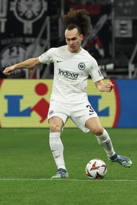 Arthur Theate 3 (Eintracht Frankfurt), Eintracht Frankfurt vs. Ferencvaros TC, Fussball, Europa League, 7. Spieltag, 23.01.2025 Frankfurt am Main Hessen Deutschland