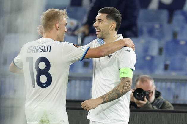 Lazioâ??s Italian midfielder Mattia Zaccagni celebrates after scoring a goal during UEFA Europa League phase match day 7 match between SS Lazio vs Real Sociedad at Olimpico stadium on January 23, 2025 in Rome, Italy.  Copyright: xAntonioxBalasco IPAxSportx xipa-agency.netx xx IPA_53254793 IPA_Agency_IPA53254793