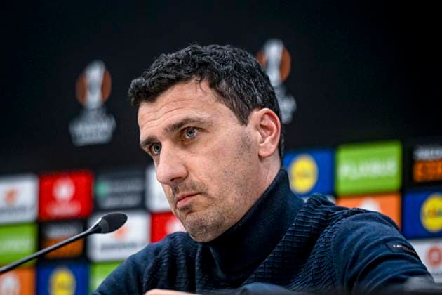 AZ trainer Marten Martens, during the match AZ - Roma at the AZ Stadium for the UEFA Europa League - League phase - Matchday 7 season 2024-2025 in ALKMAAR, Netherlands on 23 januari 2025, (photo by Stefan Koops EYE4images DeFodi Images) Defodi-746_210332