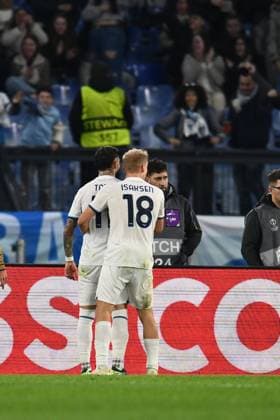 Valentin Castellanos of S.S. Lazio celebrates after scoring the goal to make it 3-0 during the UEFA Europa League 2024 25 League Phase MD7 match between S.S. Lazio and Real Sociedad at Olympic Stadium on January 23, 2025 in Rome, Italy.  Copyright: xDomenicoxCippitelli IPAxSportx xipa-agency.netx xx IPA_53255290 IPA_Agency_IPA53255290