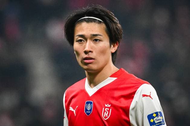 January 14, 2025, Reims, France, France: Keito NAKAMURA of Reims during the French Cup match between Stade de Reims and AS Monaco at Auguste Delaune Stadium on January 14, 2025 in Reims, France. Reims France - ZUMAm308 20250114_zsp_m308_040 Copyright: xMatthieuxMirvillex
